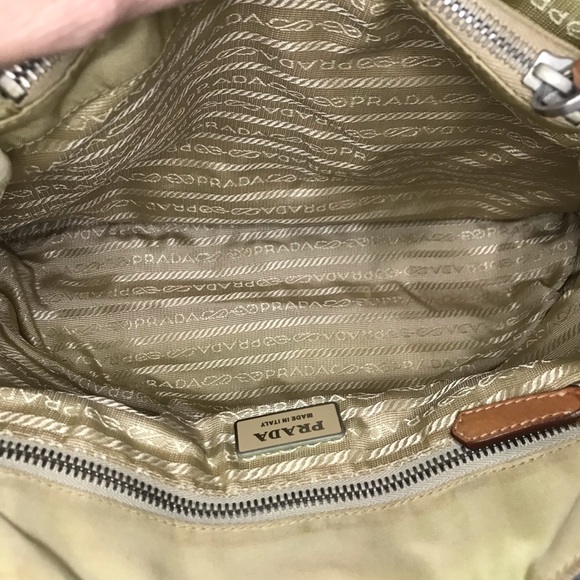 Beautiful Vintage Prada Cammello Nylon w/ Leather Handles Shopping Tote Bag - Picture 8 of 15